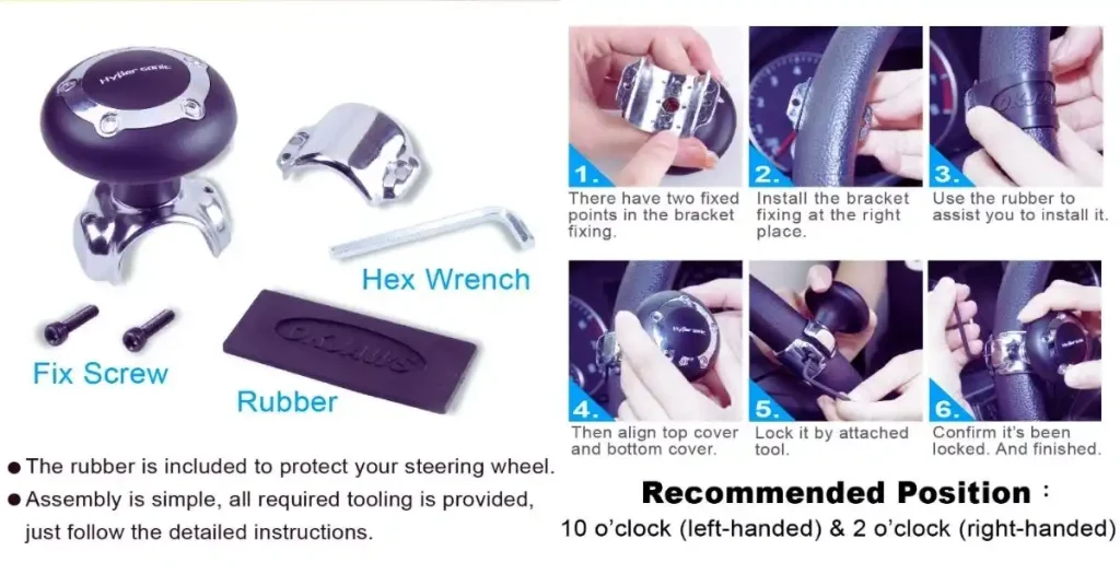 Quick Release Steering Wheel Spinner Knob