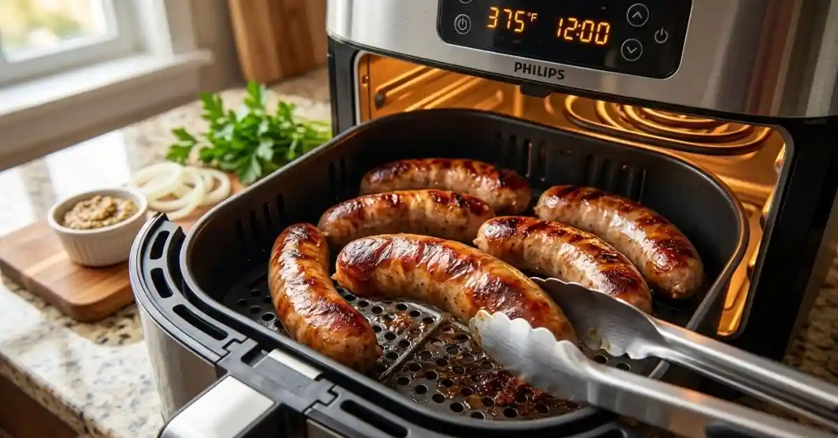 How long do you cook brats in an air fryer?