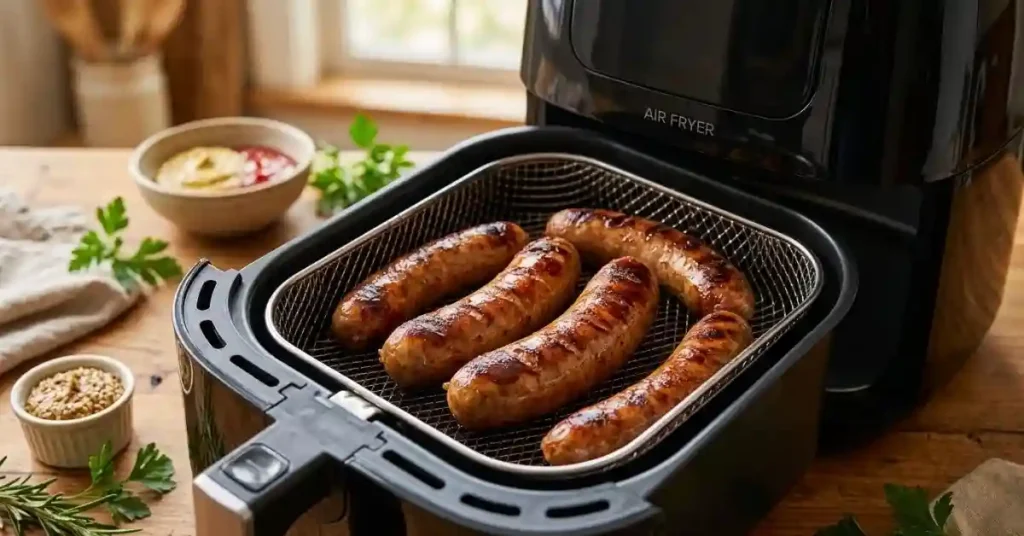 How long do you cook brats in an air fryer?
