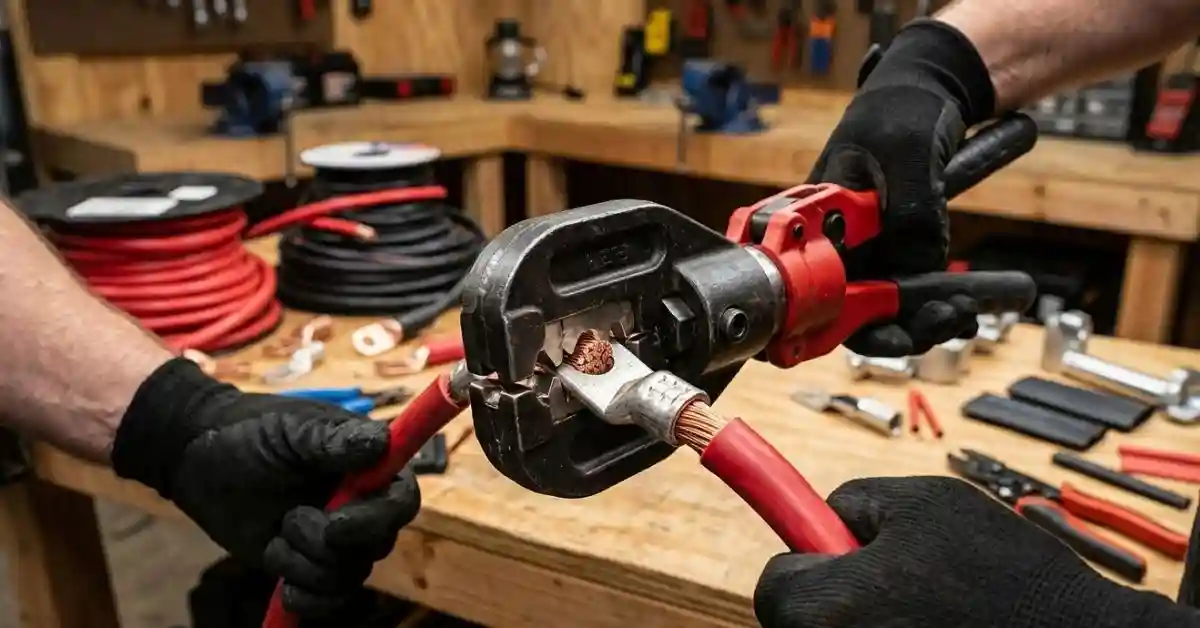 How to Crimp Battery Cable Lugs