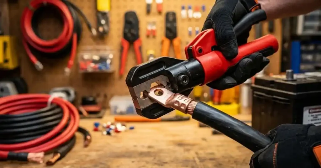 How to Crimp Battery Cable Lugs