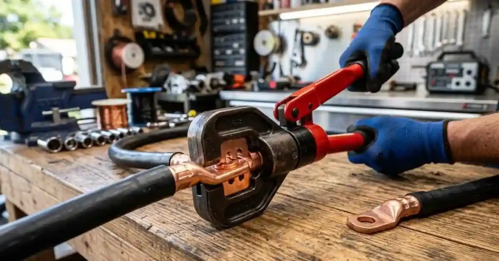 How to Crimp Battery Cable Lugs