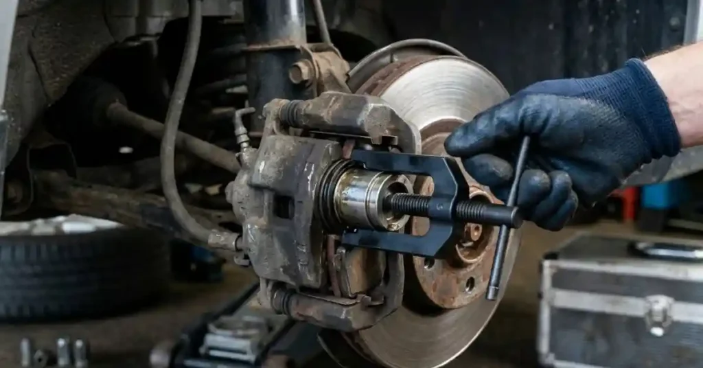 How to Use Brake Piston Tool