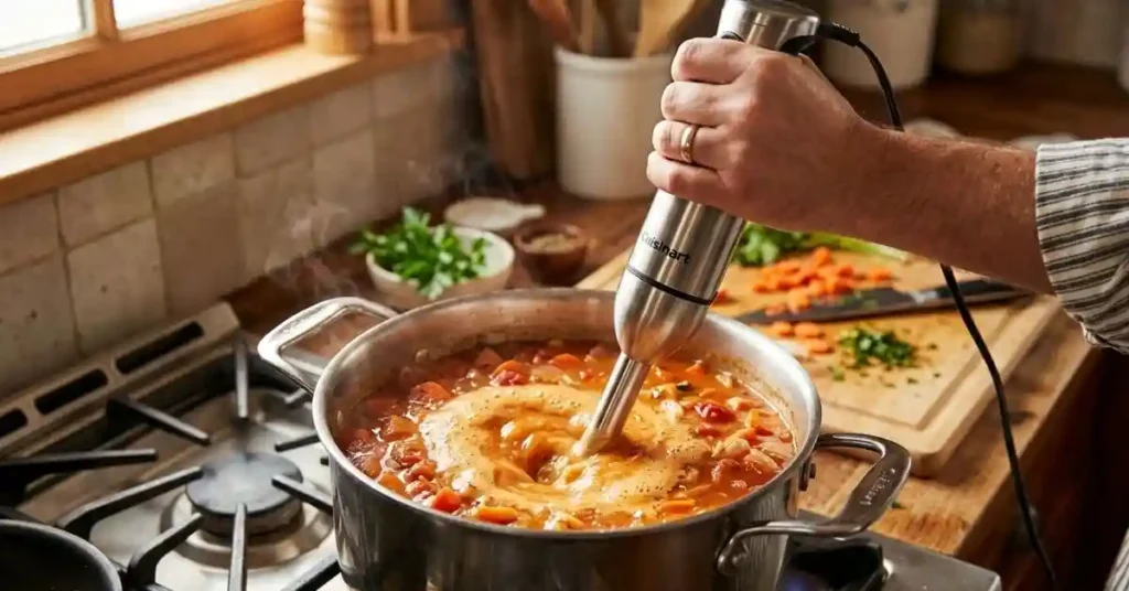 How to Use Immersion Blender for Soup